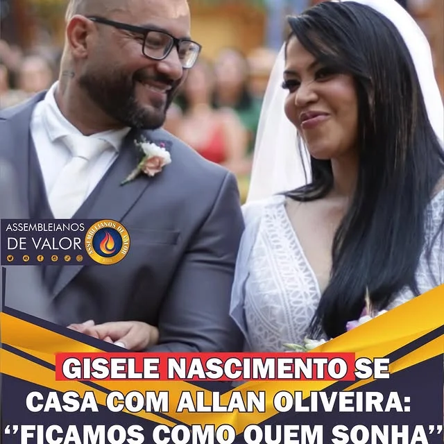 Cantora gospel Gisele Nascimento se casa novamente com Allan Oliveira