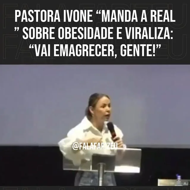 Pastora Ivone Machado viraliza ao cobrar cuidado com saúde em culto